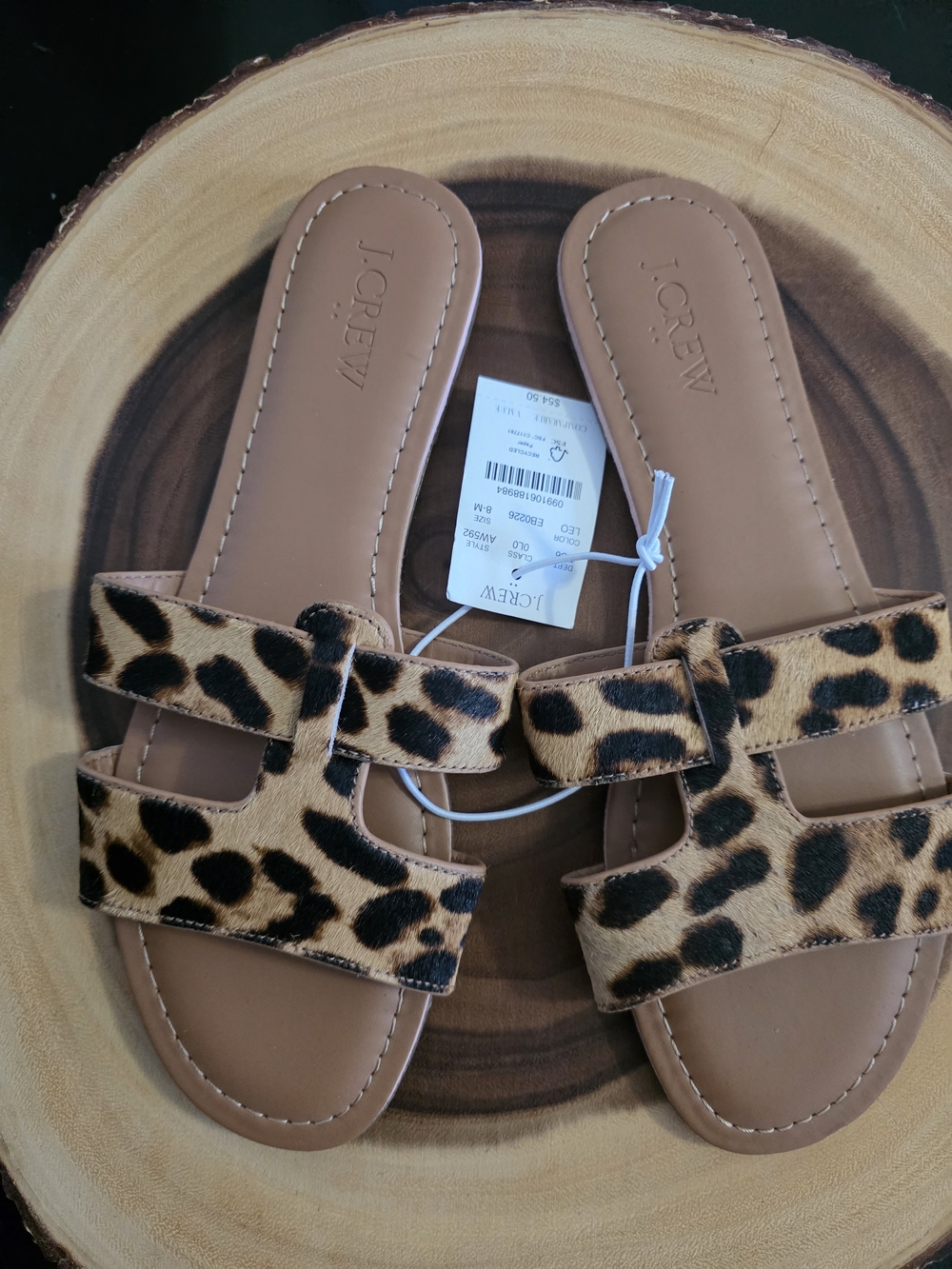 J. Crew Leopard Print Slide Sandals